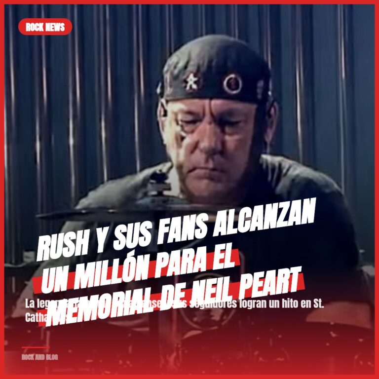 RUSH y sus fans alcanzan un millón para el memorial de Neil Peart