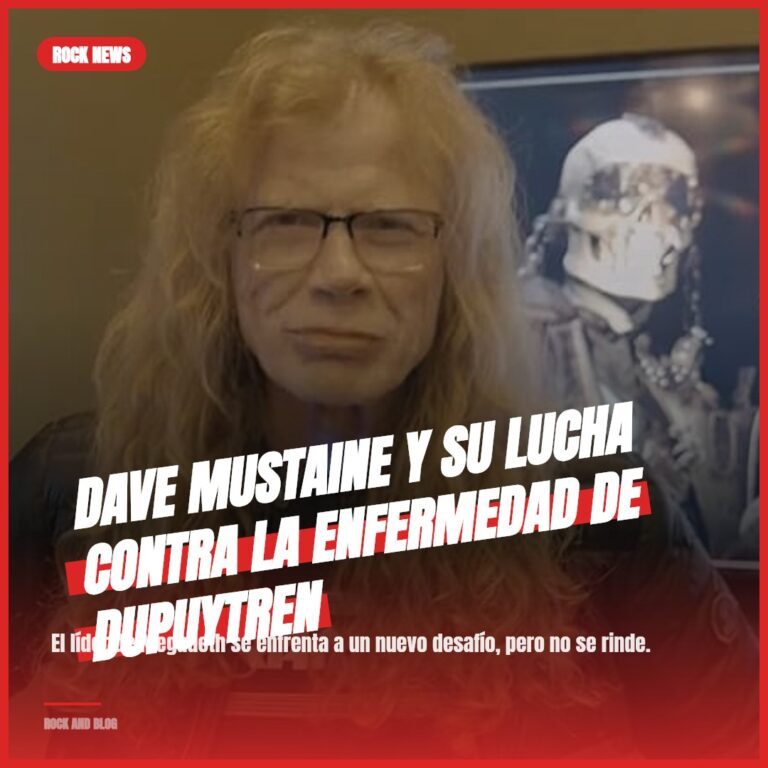 Dave Mustaine y su lucha contra la enfermedad de Dupuytren