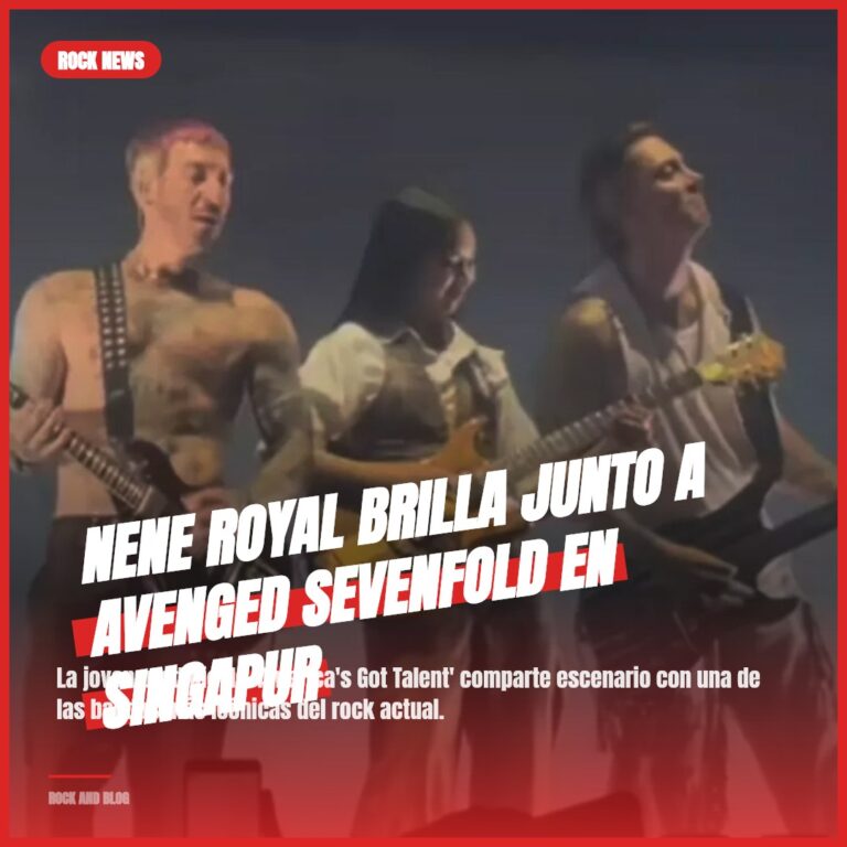 Nene Royal Brilla junto a Avenged Sevenfold en Singapur