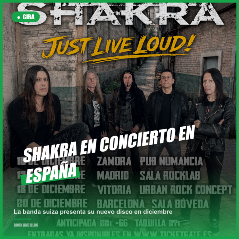 Shakra llevará ‘Just Live Loud’ a España en diciembre