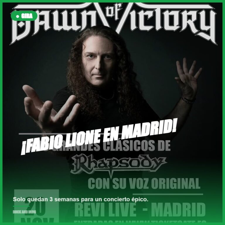 Fabio Lione’s Dawn of Victory llega a Madrid en 2026