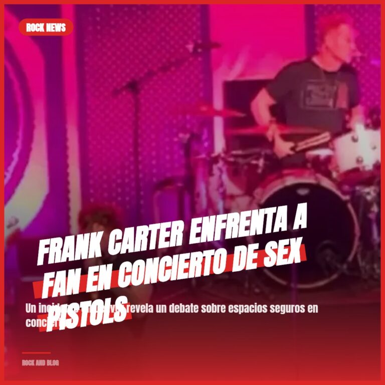 Frank Carter enfrenta a fan en concierto de Sex Pistols