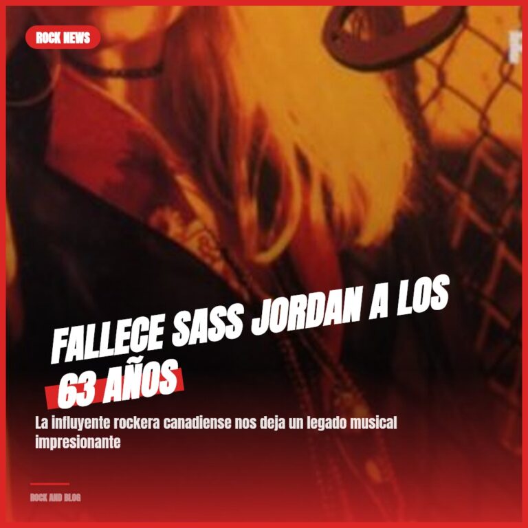 Fallece Sass Jordan a los 63 años