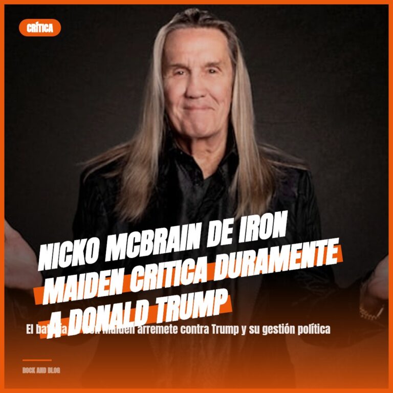 Nicko McBrain de Iron Maiden critica duramente a Donald Trump