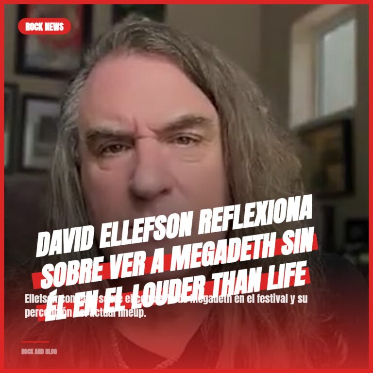 David Ellefson reflexiona sobre ver a Megadeth sin él en el Louder Than Life