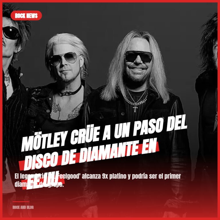 Mötley Crüe a un paso del disco de diamante en EE.UU.