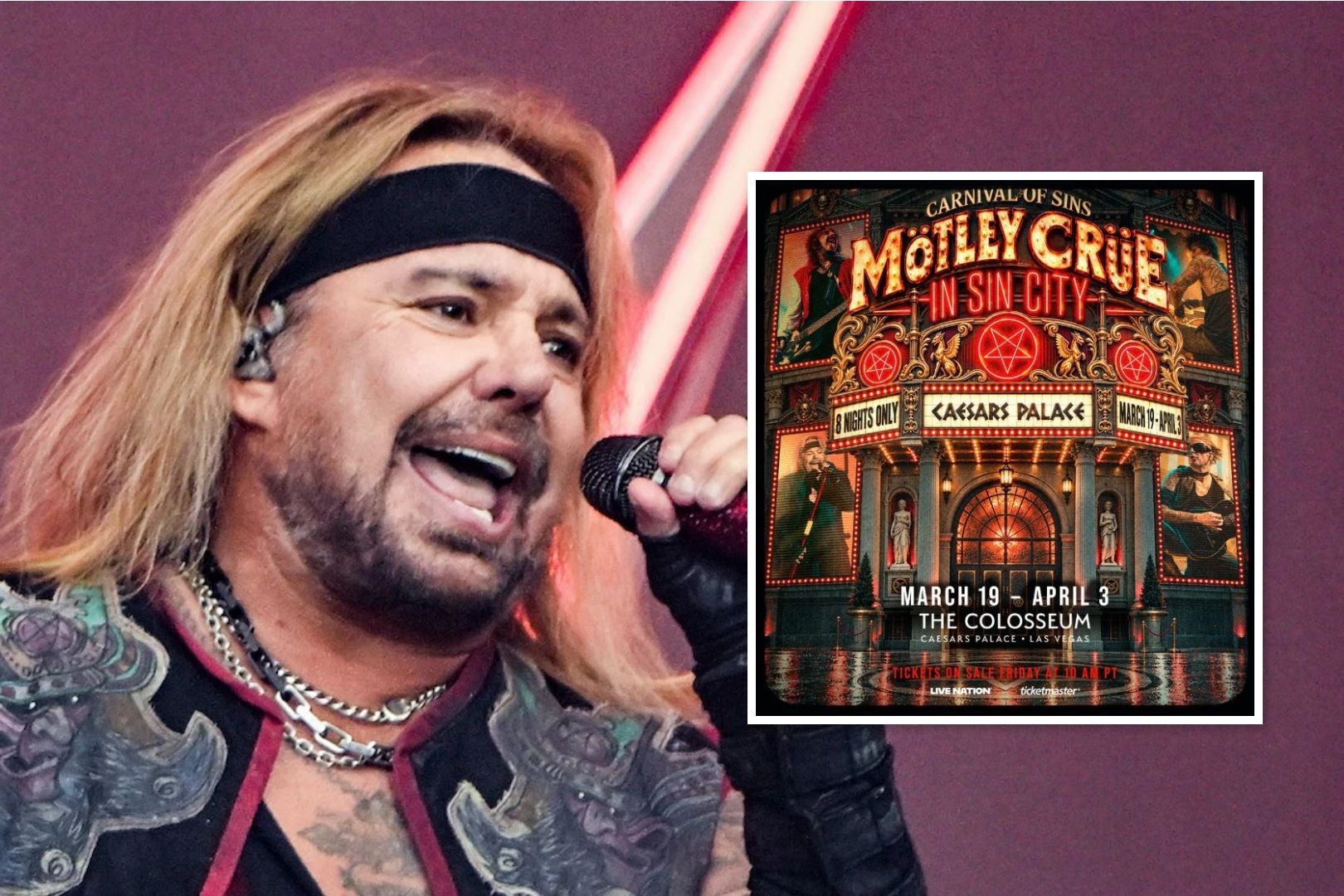 Mötley Crüe Anuncia Residencia en Las Vegas para 2027